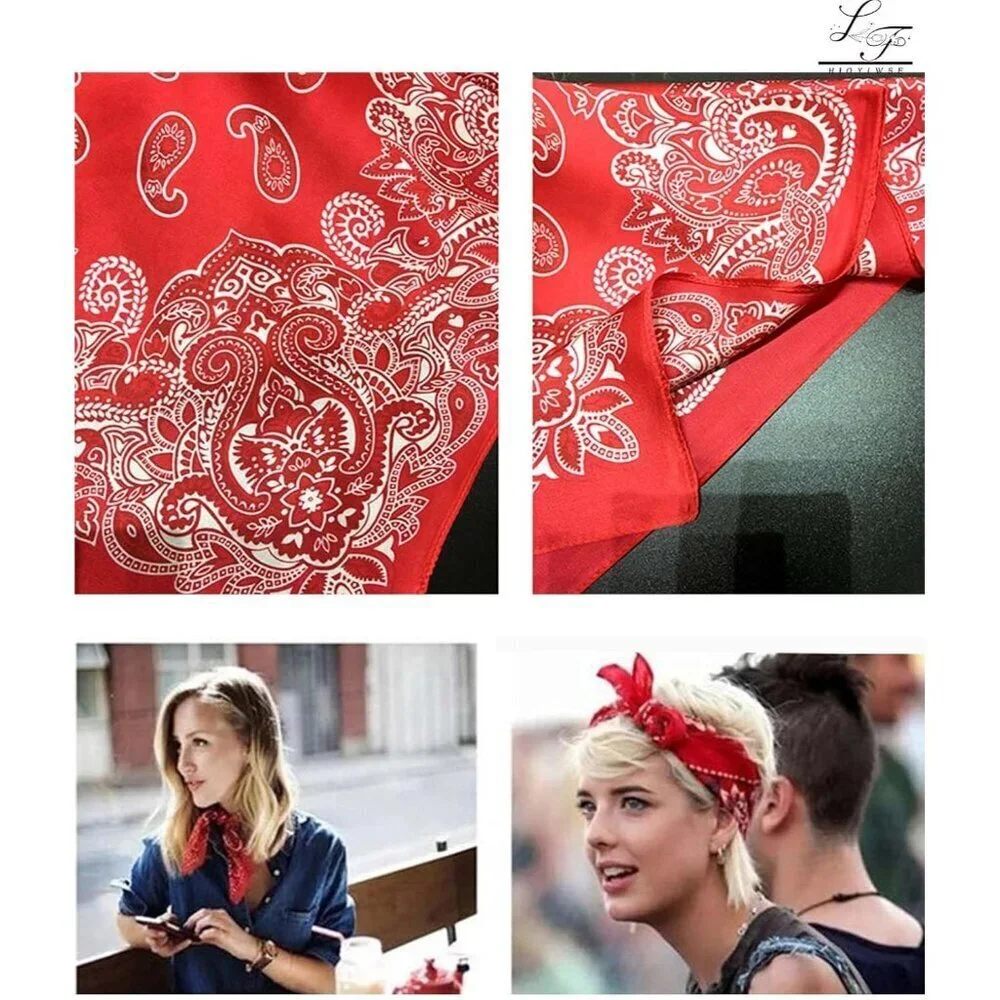 Satin Bandanas Head A13 Red Scarf Women Lightweight Silk Hair Wrap Sleep Scarf
